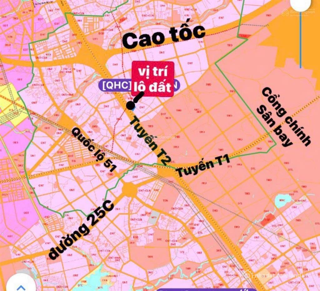 Bán đất thổ cư: Gấp 1500m2 có 150m2 thổ, xã long an, long thành, ngay tuyến t2, 