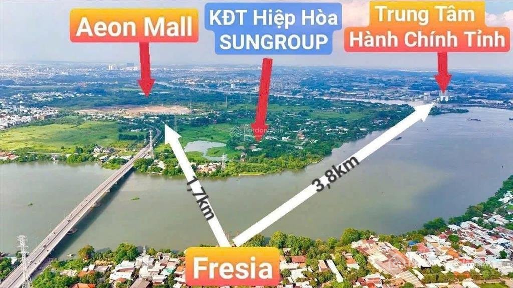 Bán căn hộ chung cư: Fresia riverside nằm ven sông đồng nai giá 2ty cho căn 2pn
