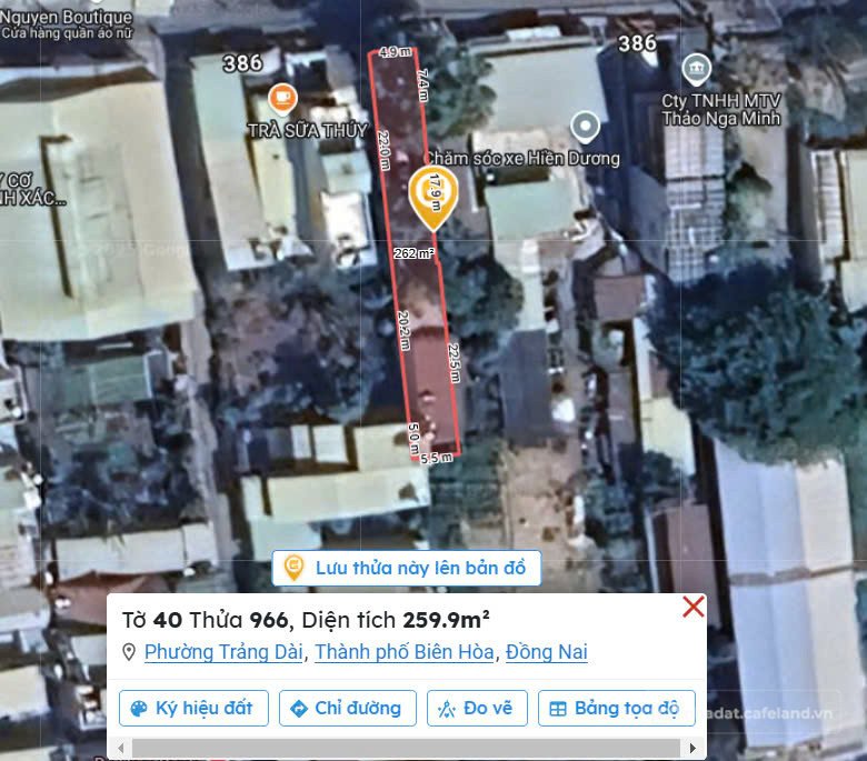 Bán nhà riêng: Bán nhà 259m² 4 tỷ tại Phường Trảng Dài Thành phố Biên Hòa