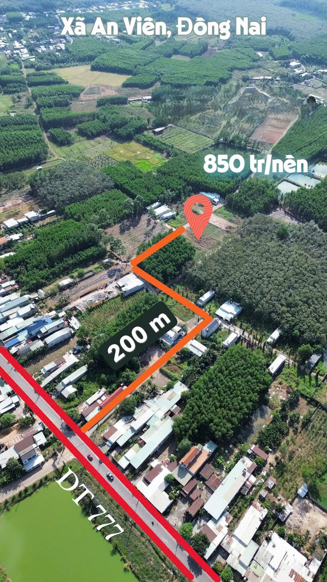 Bán đất thổ cư:  Đất đẹp xã đồi 61 cũ nay xã An viễn tỉnh đồng nai có giá từ 8