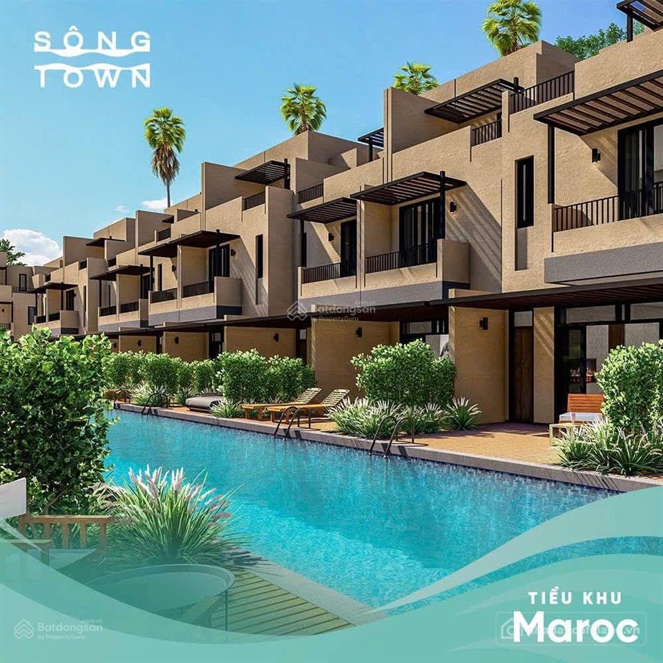 Bán nhà riêng: Biệt thự sông town caraworld cam ranh 122m2 x 3 tầng, tâm điểm bã