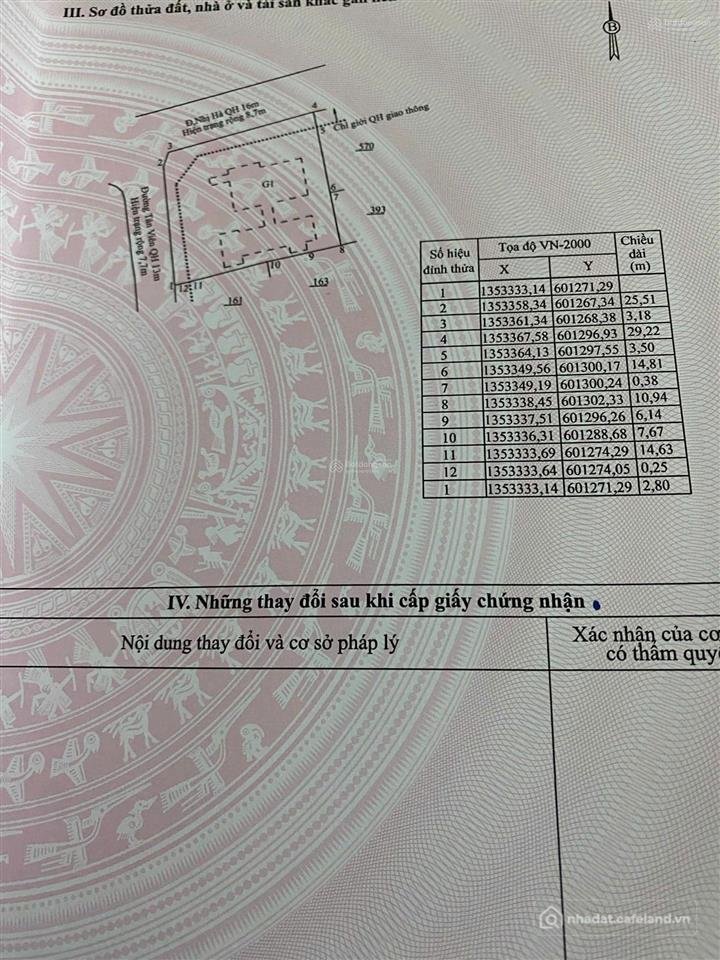 Bán đất thổ cư: Bán lô góc cực đẹp 892m2 ôm góc 2 mặt đường nhị hà và tản viên c