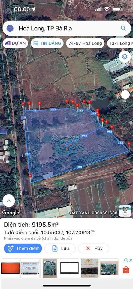 Bán kho, nhà xưởng: Bđs kcn sonadezi brvt, mặt tiền quốc lộ 56, hoà long, dt 9.2