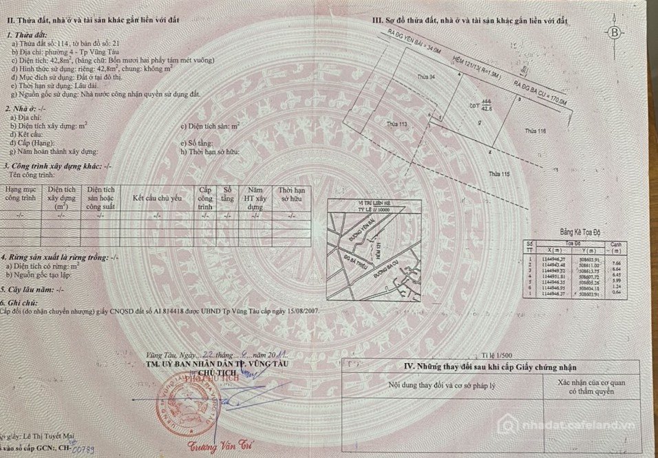 Bán nhà riêng: BÁN NHÀ 1 TRỆT 1 LẦU SACH ĐẸP HẺM BA CU THÔNG YÊN BÁI, CÁCH HẺM Ô