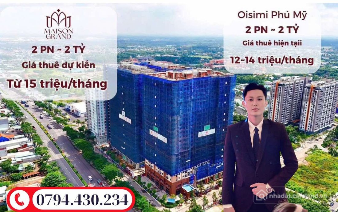 Bán căn hộ chung cư: Bán Căn Hộ Maison Grand Phú Mỹ Gần Sân Bay Cho Thuê Tốt
