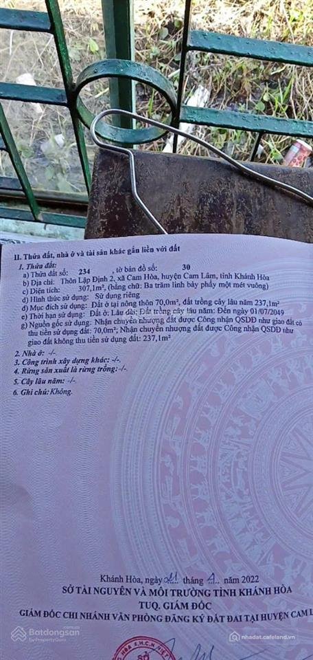 Bán đất thổ cư: Cần ra nhanh khu dân cư cam hoà giá 5.9tr/m2 có thổ cư. 0798 347