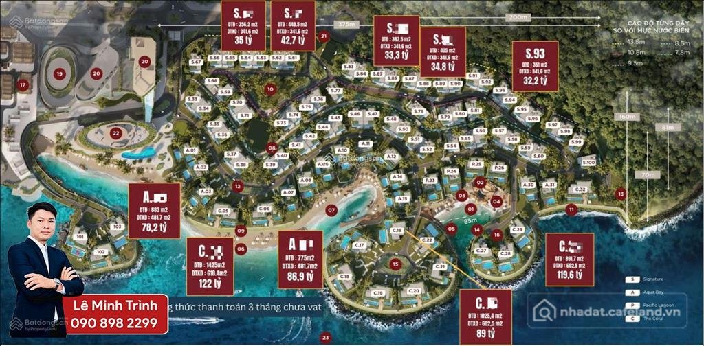 Bán nhà riêng: Bán biệt thự gran melia nha trang 3pn / 382m2 đã có sổ hồng, chiế