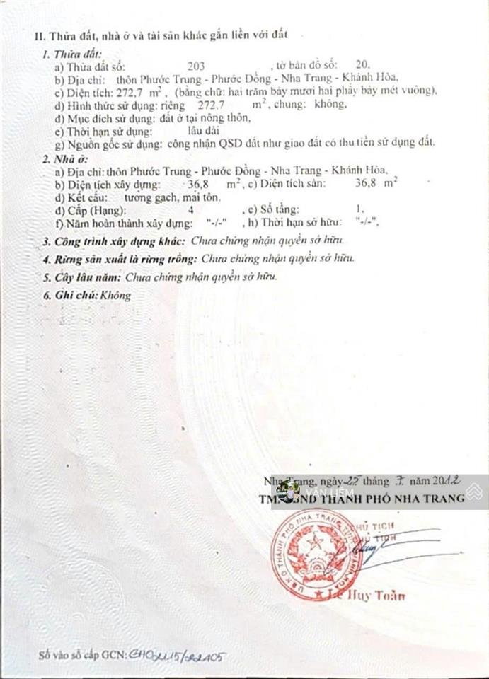 Bán đất thổ cư: Mặt tiền lư giang dt 272,7m2, full thổ cư phù hợp đầu tư kinh do