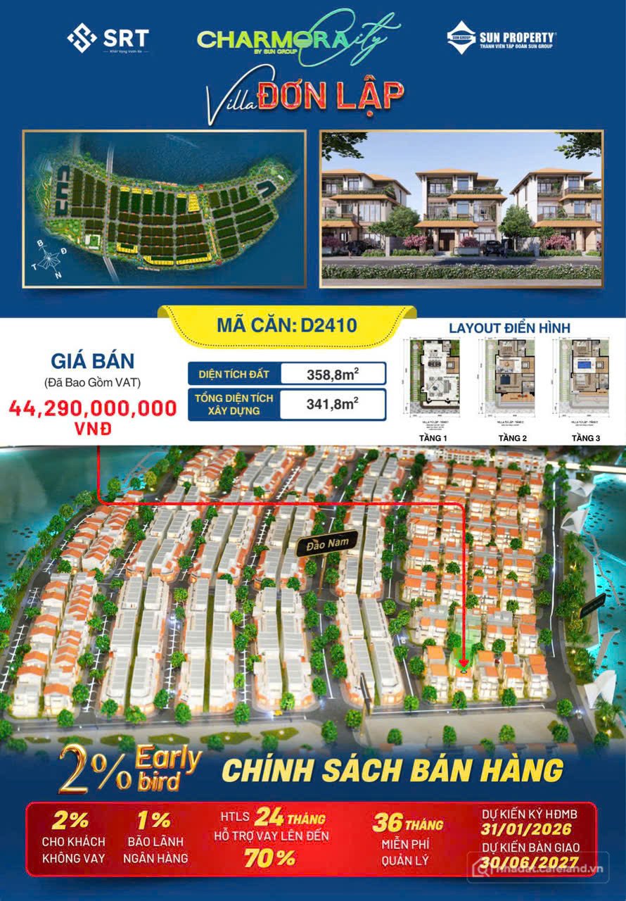 Bán căn hộ Mini, Dịch vụ: BIỆT THỰ ĐƠN LẬP CHARMORA CITY- DẤU ẤN SỐNG THƯỢNG LƯU