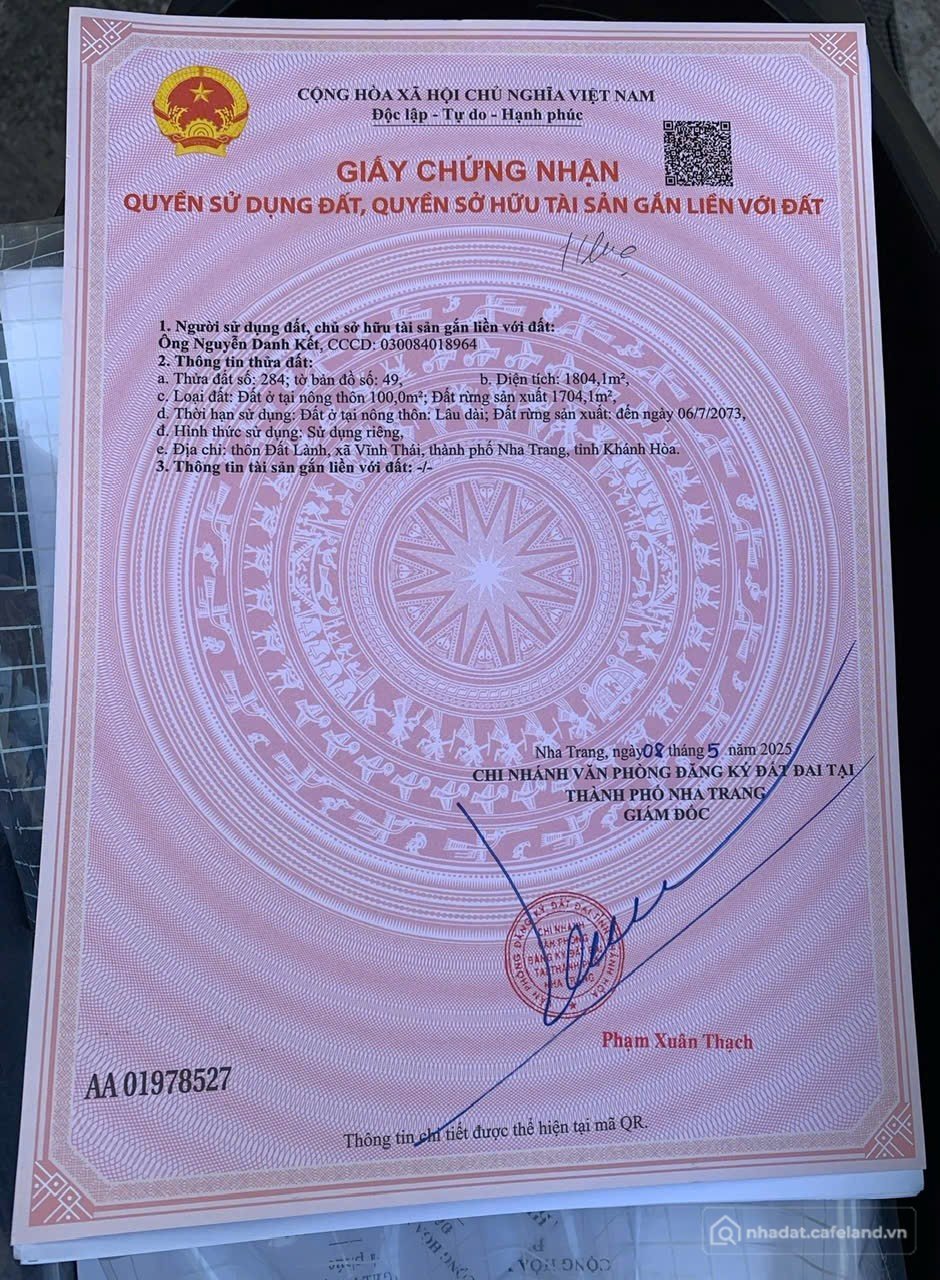 Bán đất thổ cư: Bán đất mặt đường phong châu