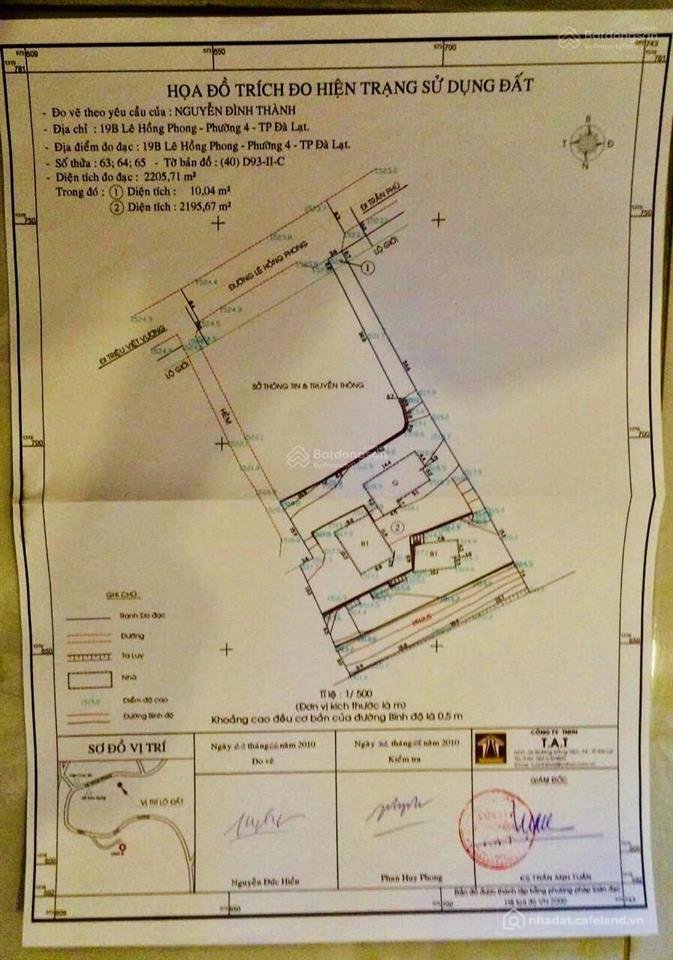 Bán nhà riêng: Bán khu nhà đất biệt thự tại 19b lê hồng phong, phường 4, tp đà l