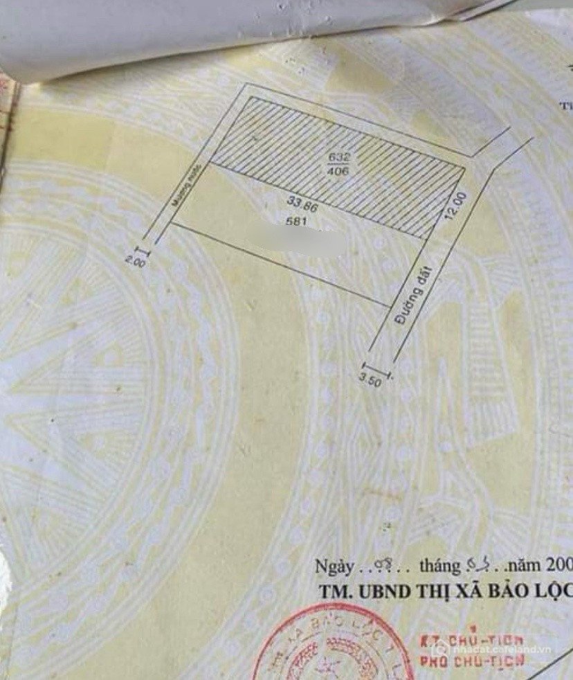 Bán nhà riêng: Bán nhà Hà Giang phường 1 Bảo Lộc. 400m² ngang 12m giá 4.8 tỷ Phư