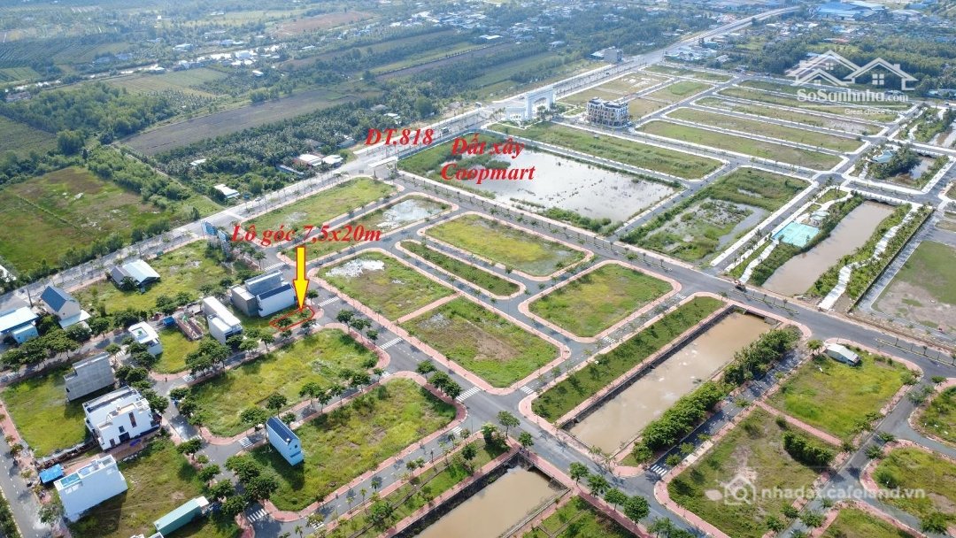 Bán đất thổ cư: Bán Lô Góc 7,5x20m đường Nb7 đường Số 1 (20m) Garden Riverside T