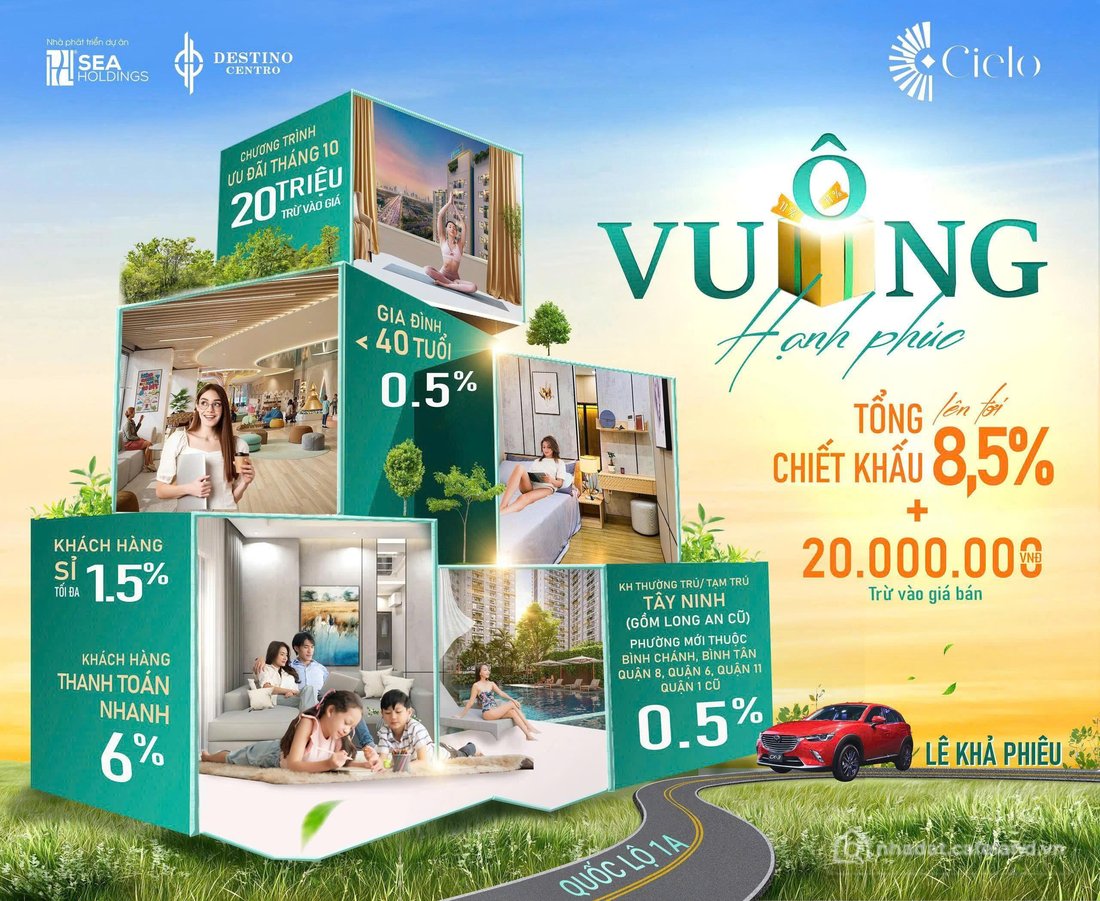 Bán căn hộ chung cư:  CIELO – DESTINO CENTRO | AN CƯ HÔM NAY – SINH LỜI NGÀY MA