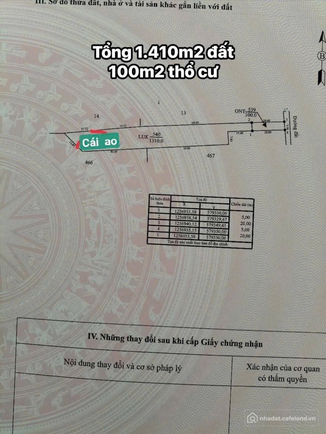 Bán đất thổ cư: Bán đất 100.6m² ngang 5m giá 635 triệu Xã Dương Minh Châu