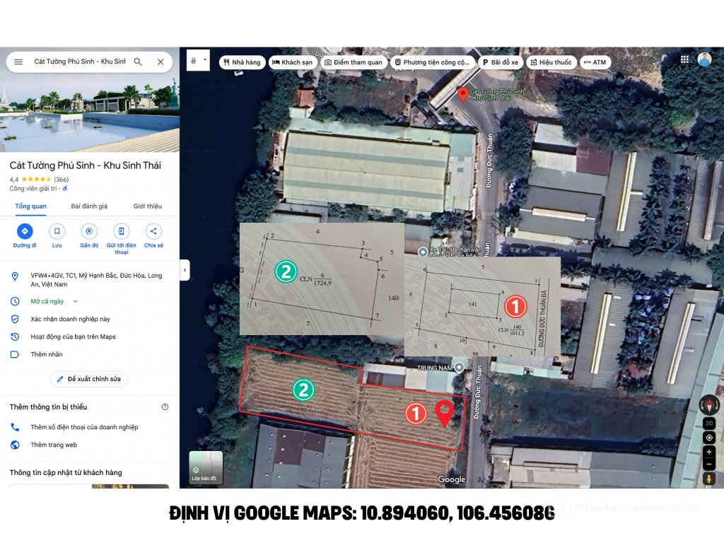 Bán đất thổ cư: BÁN ĐẤT NGAY CỔNG KHU SINH THÁI CÁT TƯỜNG PHÚ SINH – 3.000M² – T