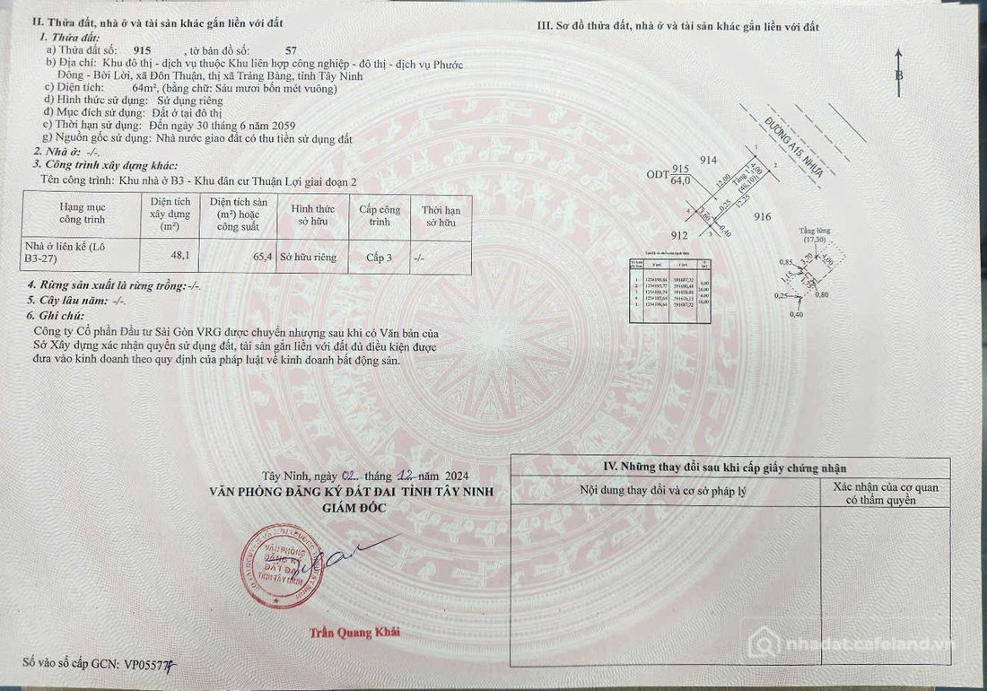 Bán nhà riêng: Nhà Phố xây sẵn trong khu Công Nghiệp Phước Đông Trảng Bàng Tây N