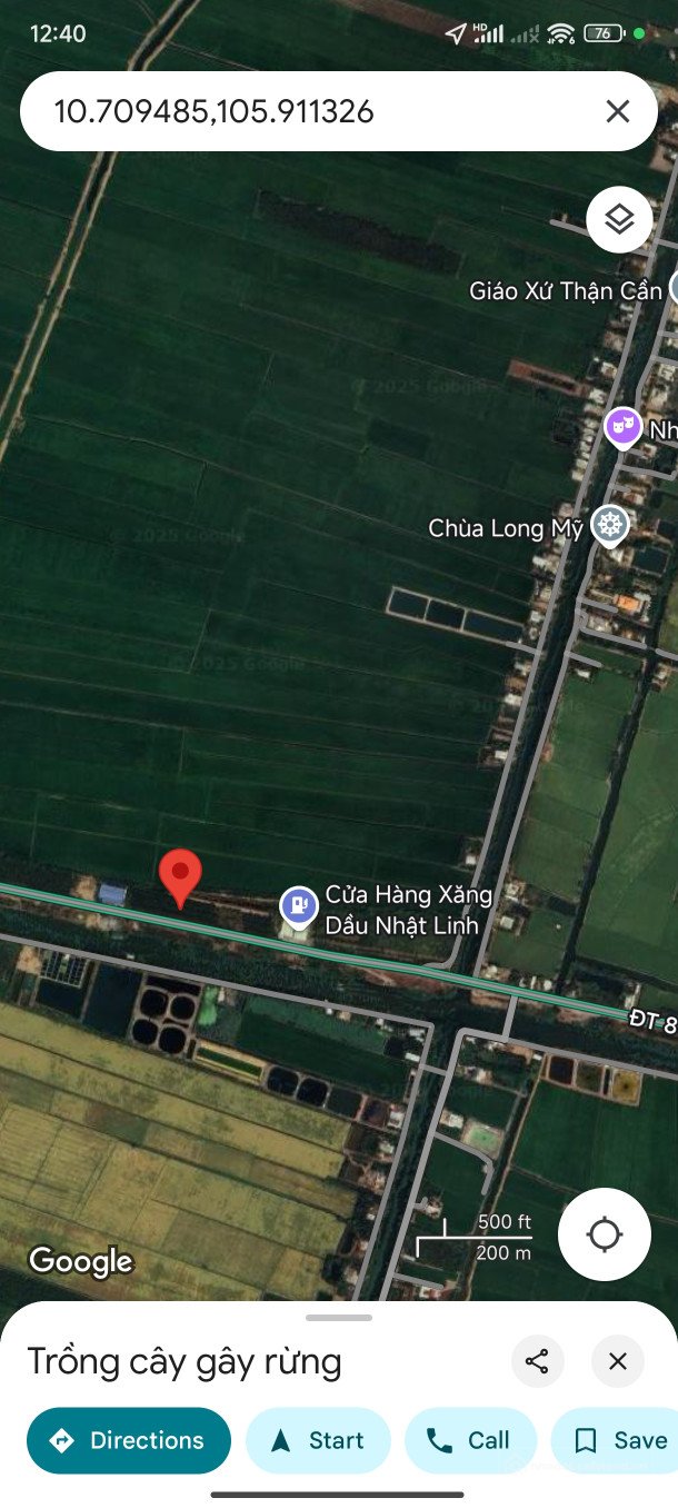 Bán đất thổ cư: 50m Mặt Tiền Dt819 gần Thị xã kiến tường