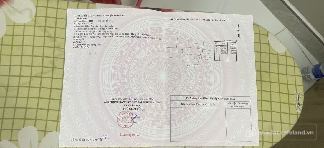 Bán đất thổ cư: Bán đất KP An Thới – phường An Tịnh, Trảng Bàng | Sổ riêng