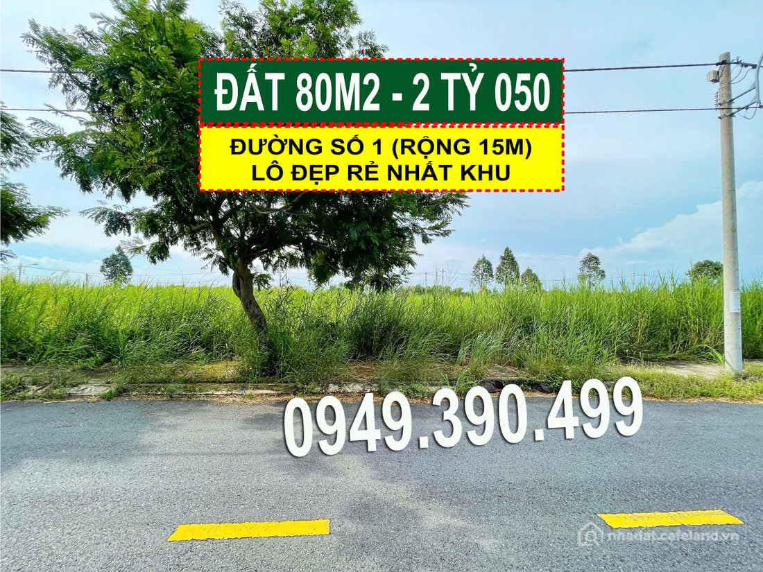 Bán đất thổ cư: Bán đất 80m² khu Saigon Village, đường số 1, giá 2.05 tỷ