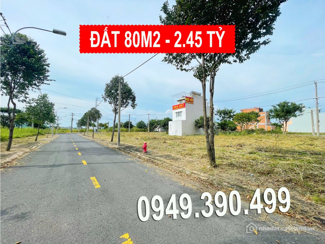 Bán đất thổ cư: Bán đất 80m² khu Saigon Village - Lô dãy A2, giá 2.45 tỷ Xã Cần 