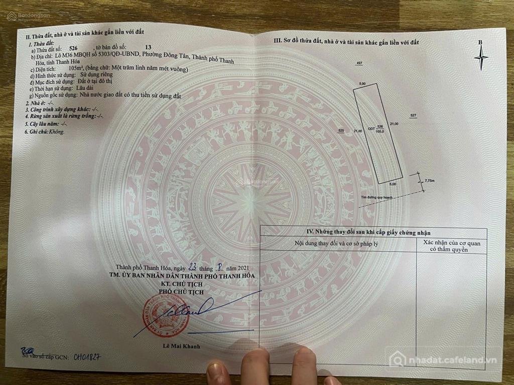 Bán đất thổ cư: Bán lô đất vị trí vàng, giá rẻ nhất sàn 5303 đông tân