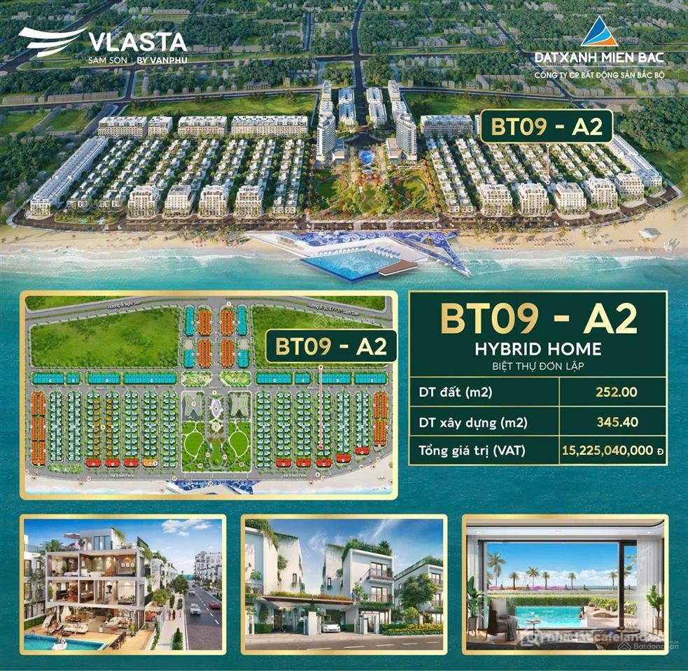 Bán nhà riêng: Căn biệt thự đơn lập mặt biển vlasta sầm sơn sổ đỏ vĩnh viễn sẵn 