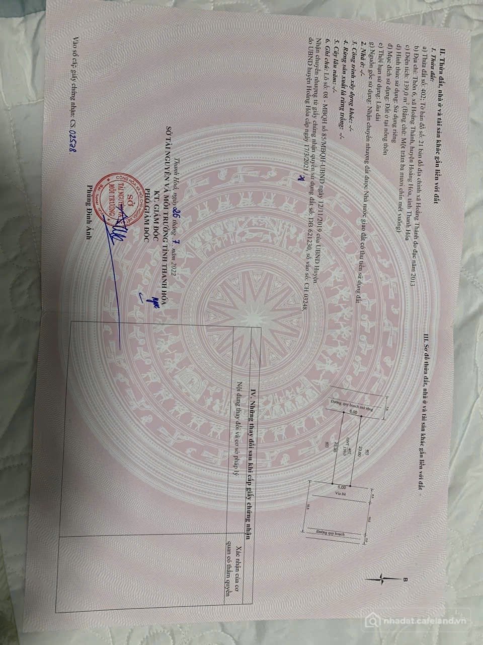 Bán đất thổ cư: Bán Lô 2 mặt Tiền MBQH85 Hoằng Thành Hoằng Hoá