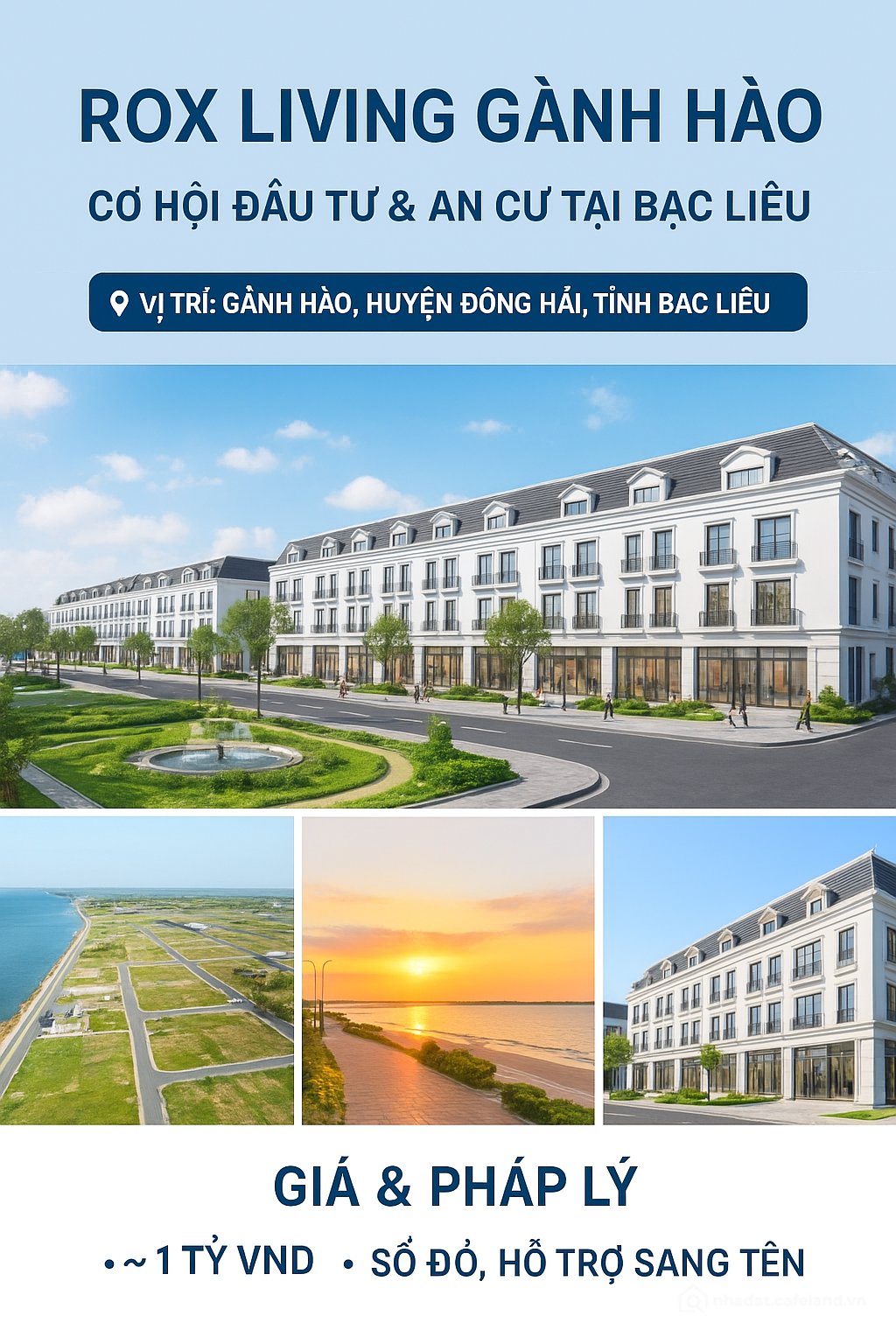 Bán đất thổ cư: Trung tâm đô thị tỉnh bạc liêu