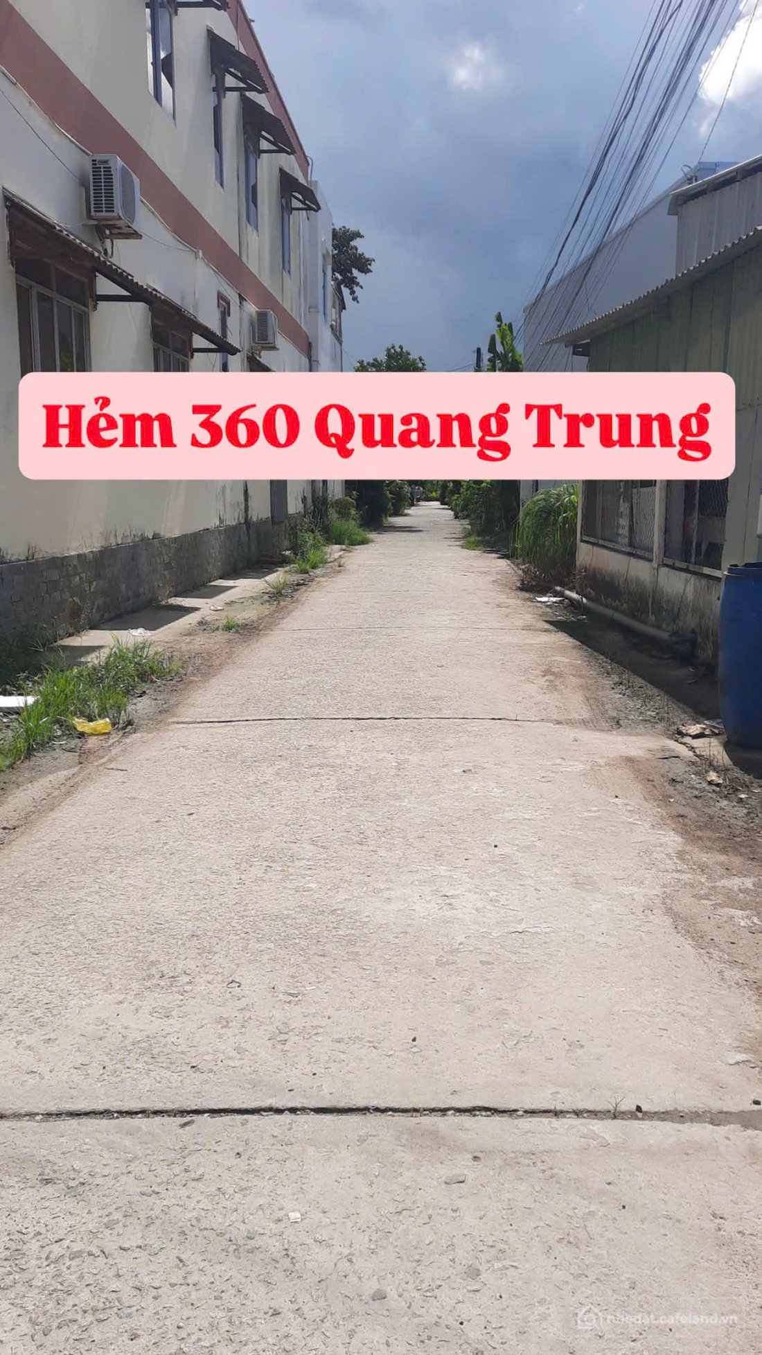 Bán đất thổ cư: BÁN ĐẤT HẺM 360 QUANG TRUNG - PHƯỜNG VĨNH QUANG CŨ