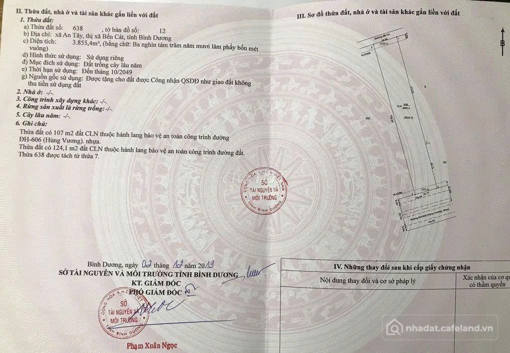 Bán đất thổ cư: Bán đất mặt tiền Hùng Vương 3855.5m² ngang 24m giá 26.2 tỷ Phườn