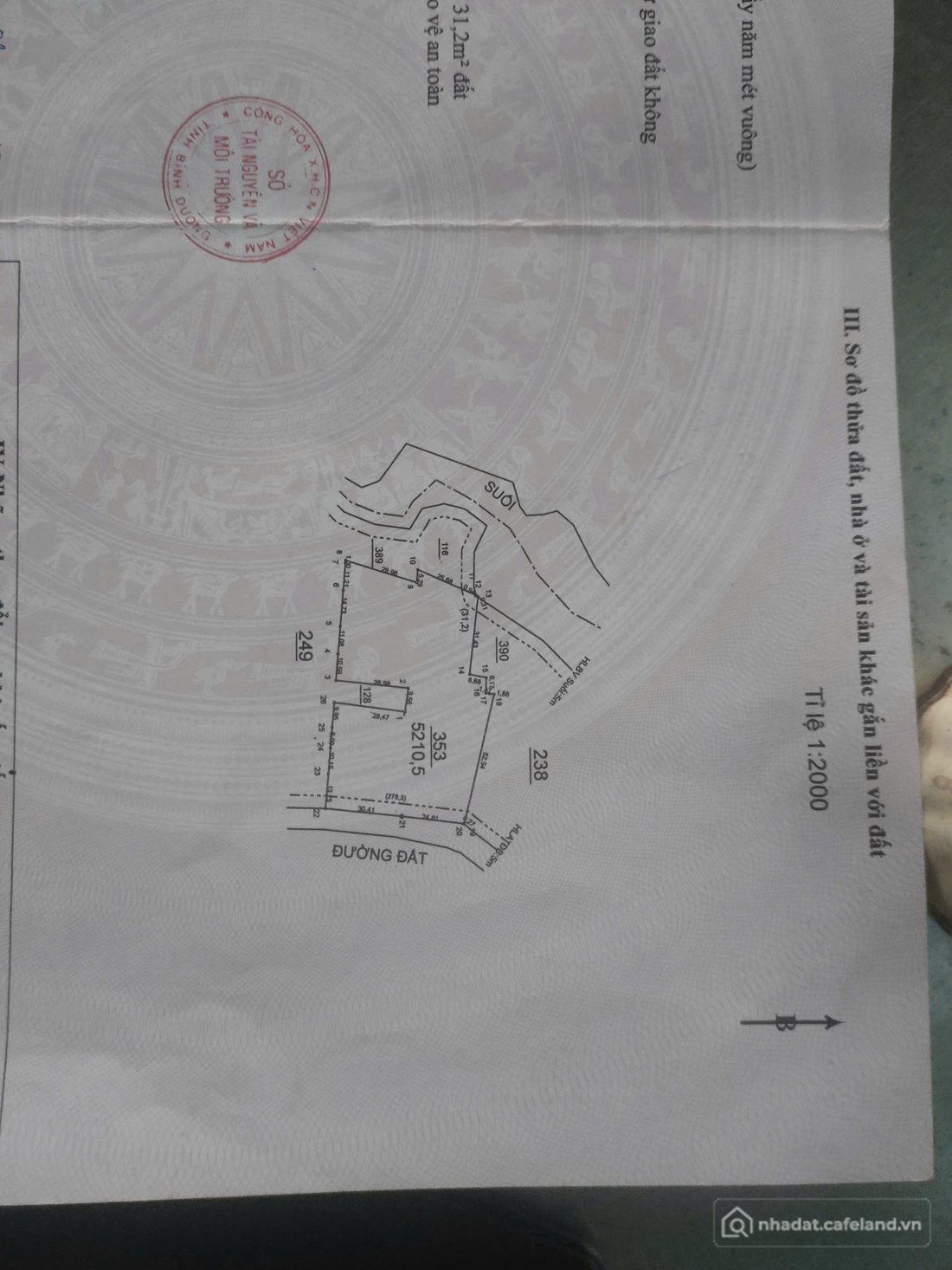 Bán đất thổ cư: Bán đất 5210m² giá 6 tỷ Xã Phú Giáo kế bên cụm công nghiệp an bì