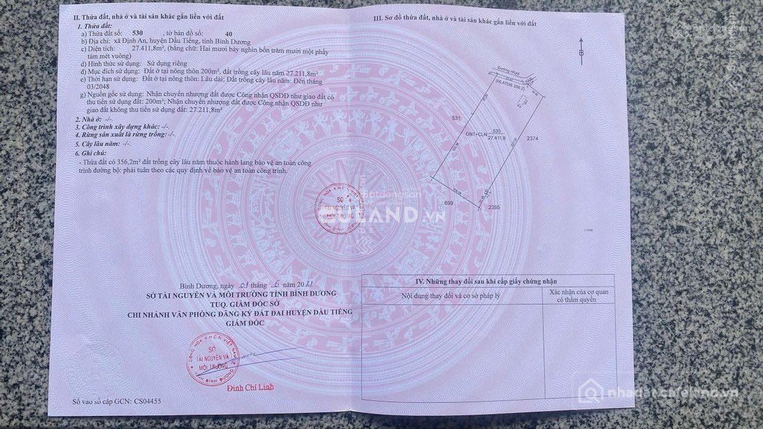 Bán đất thổ cư: 27.000m2 đất mặt tiền nhựa cạnh khu công nghiệp 15 tỷ