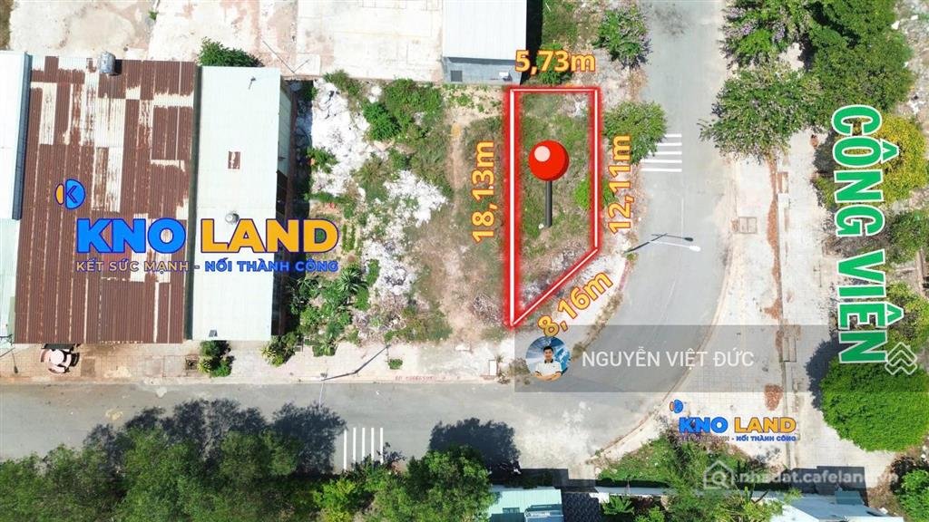 Bán đất thổ cư: Bán gấp lô góc đối diện công viên ngay khu du lịch hố lang ngã 6