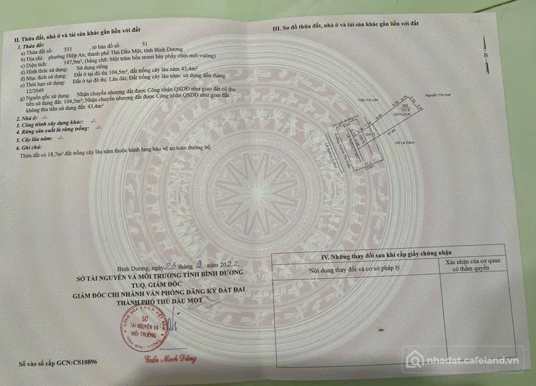 Bán đất thổ cư: Mt Huỳnh Thị Chấu-Hiệp An kinh doanh buôn bán tốt giá có trả có