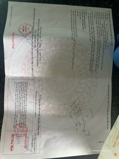 Bán đất thổ cư: Bán đất Phú An Bến Cát mặt tiền DT748, 7x35 giá 3ty200