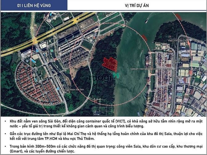 Bán đất nền dự án: Bán Quỹ Đất Thương Mại Khu Thủ Thiêm – Kề SALA | ~24.336m² (2