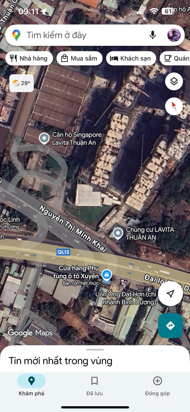 Bán đất thổ cư: Mt Kinh Doanh Nguyễn Thị Minh Khai-Thuận Giao đối diện chung cư 