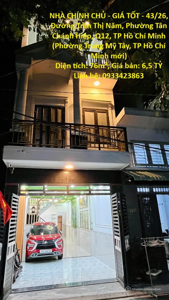 Bán nhà riêng: NHÀ CHÍNH CHỦ - GIÁ TỐT - 43/26, Đường Trần Thị Năm, Phường Tân C