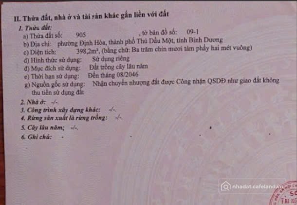 Bán đất thổ cư: Bán Đất Định Hòa TDM 10x39 đường nhựa khu dân cư