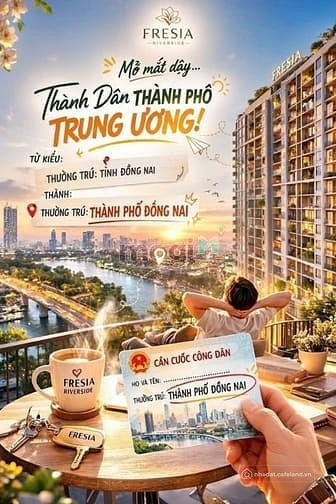 Bán căn hộ chung cư: Cơ hội sở hữu căn 2PN dự án Fresia Riverside Biên Hòa giá 1
