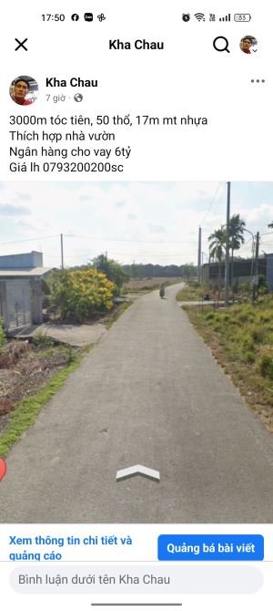 Bán đất nông, lâm nghiệp: 3000m² - đường nhựa, tóc tiên - phú mỹ