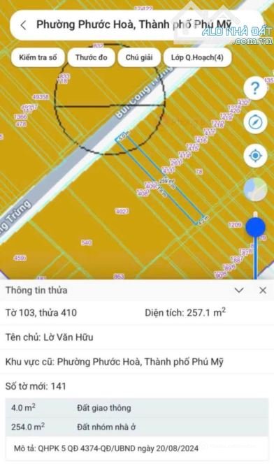 Bán đất thổ cư: PHƯỚC HOÀ - LAM SƠN - 250m2 CHỈ 2 TỈ ( DUY NHẤT 1 LÔ)