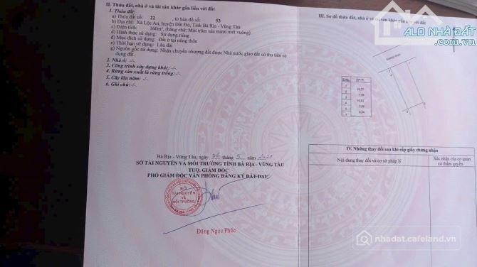 Bán đất thổ cư: BÁN ĐẤT VEN BIỂN LỘC AN – MẶT TIỀN ĐƯỜNG NHỰA, DÂN CƯ HIỆN HỮU C