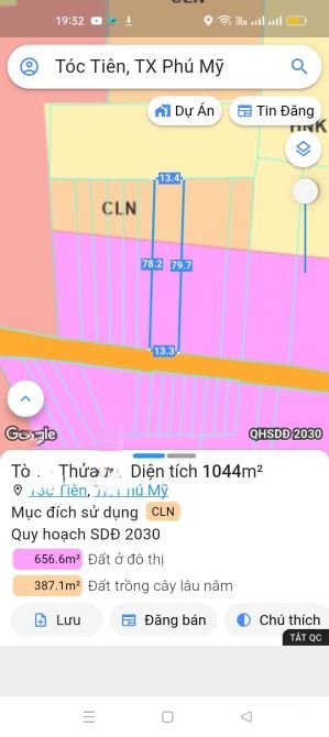 Bán đất thổ cư: *Mặt tiền Mỹ Xuân Tóc Tiên, Phú Mỹ, Vũng Tàu 14*80:40Tc, chỉ 3.9
