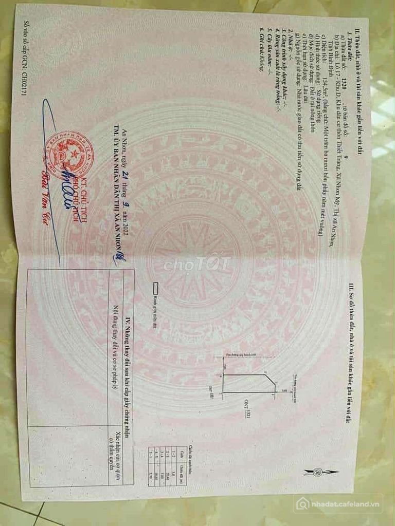 Bán đất thổ cư: Lô góc Nhơn Mỹ An NHƠN Bình Định cũ