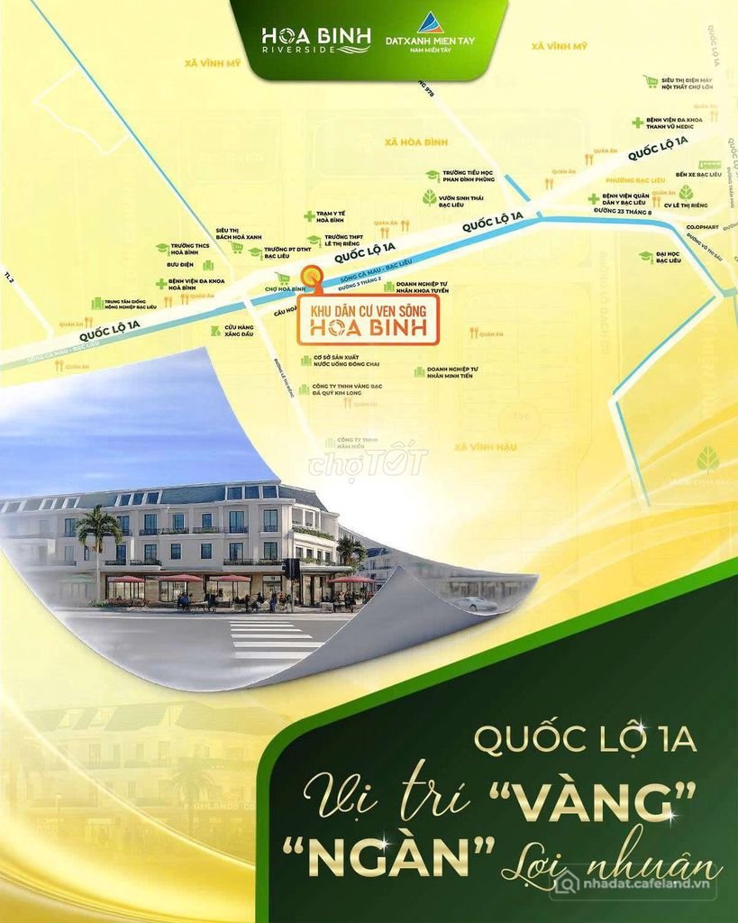 Bán đất nền dự án: Khu dân cư ven sông Khơi Dòng Tài Lộc