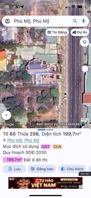 Bán đất nền dự án:  BÁN / CHO THUÊ MẶT TIỀN HÙNG VƯƠNG – PHÚ MỸ