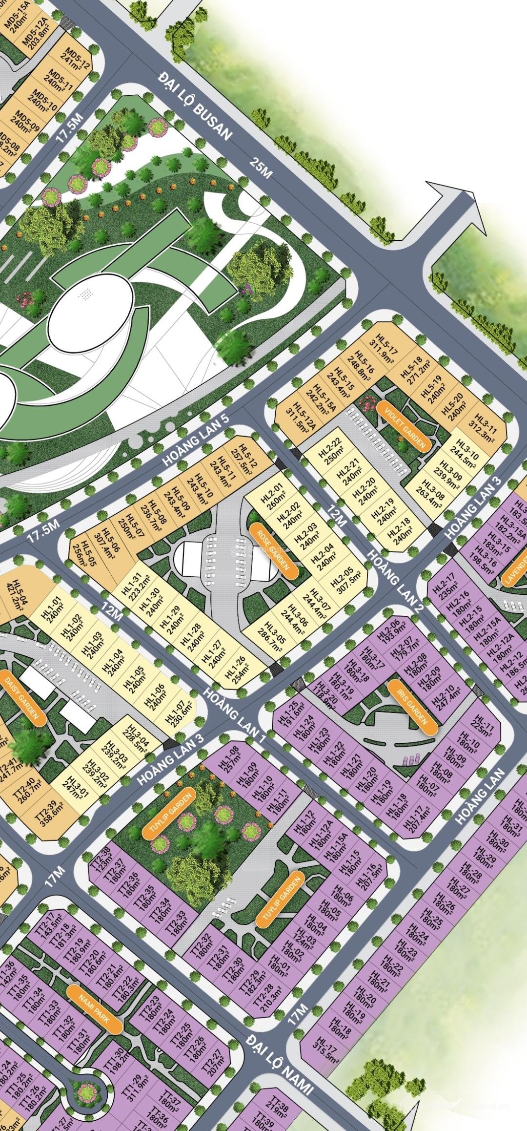 Bán đất thổ cư: Cần bán nhanh lô biệt thự 240m2, vị trí đẹp, ngay sát 10 tòa chu