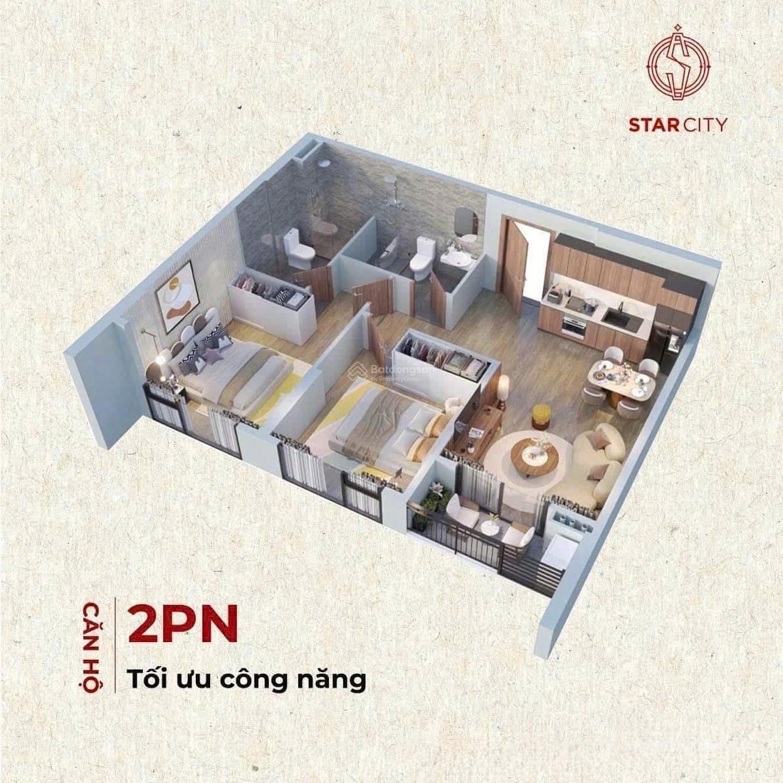 Bán căn hộ chung cư: Bán căn chung cư 2 ngủ - K Park Evenue Star City Thanh Hóa 